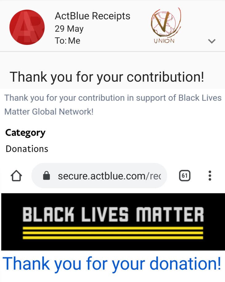 BLM DONATION CERTIFICATE